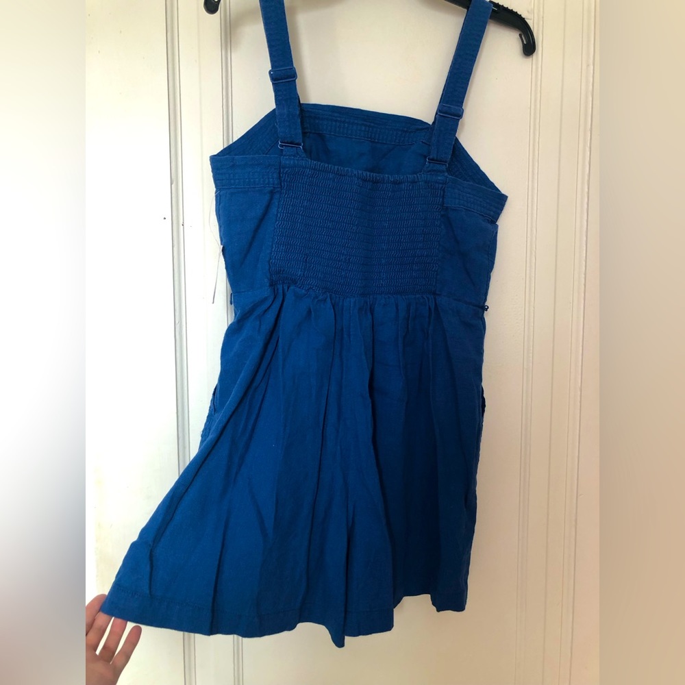 Blue Linen Romper - Picture 5 of 6
